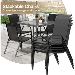 TLSUNNY Patio Set – Table + 3 Chairs