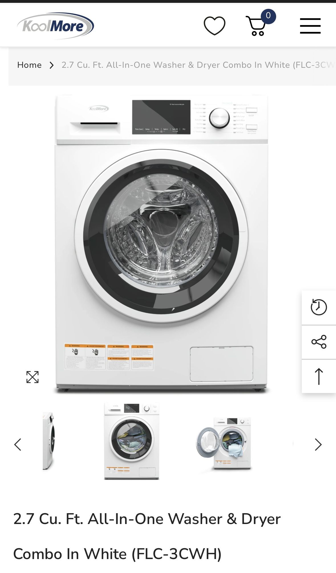 New Washer And Dryer Combo