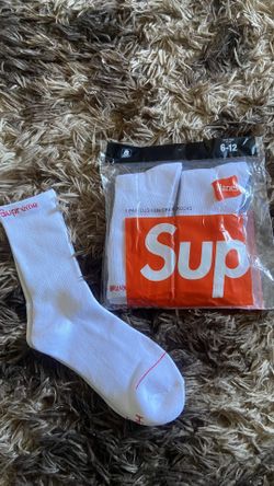 4 pairs supreme x hanes socks