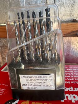 19-Piece High Speed Steel Drill Bit Set