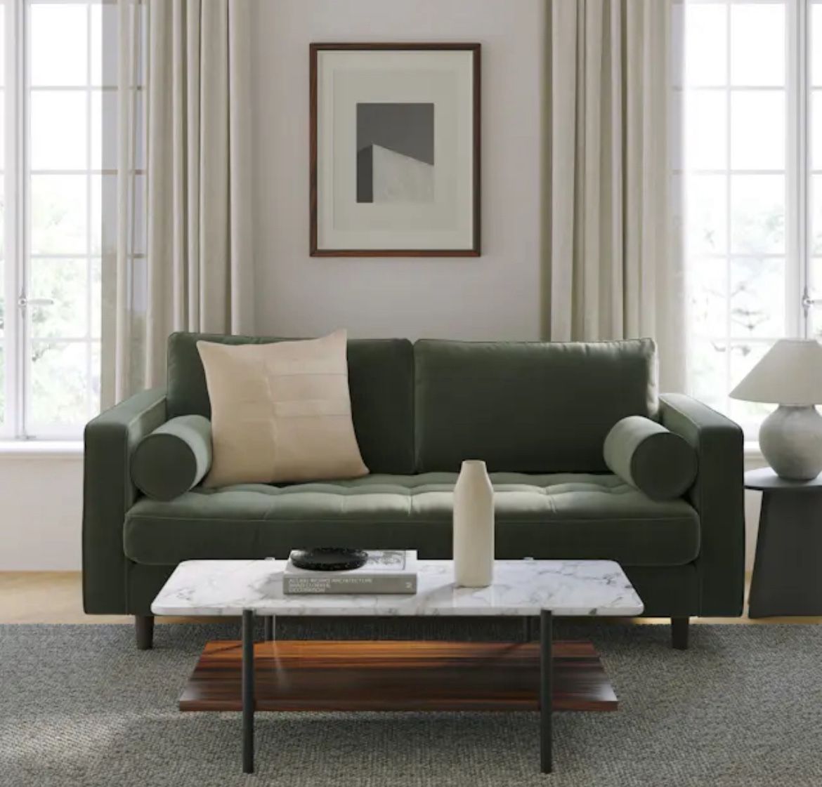 Article Sven Plush Pacific Green 72" Sofa (Less than 1 week old) ❤️