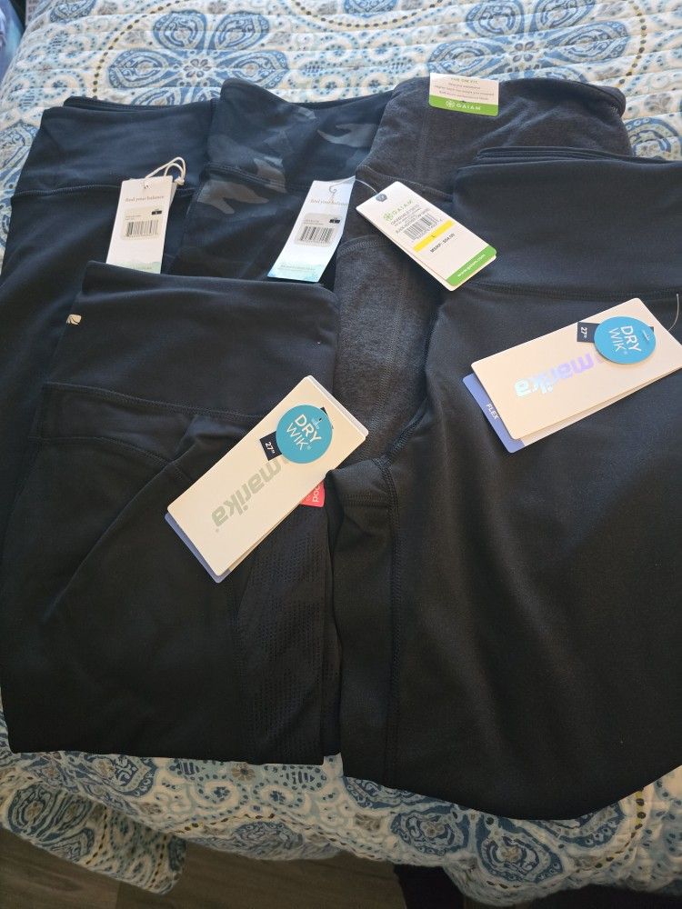 New Women's Leggings 6 Pairs Large