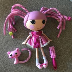 LalaLoopsy Full Size Doll with Cat, Brush & Barretts 