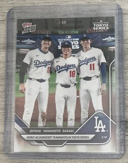 2025 Topps Now #7  Shohei Ohtani, Yoshinobu Yamamoto, Roki Sasaki