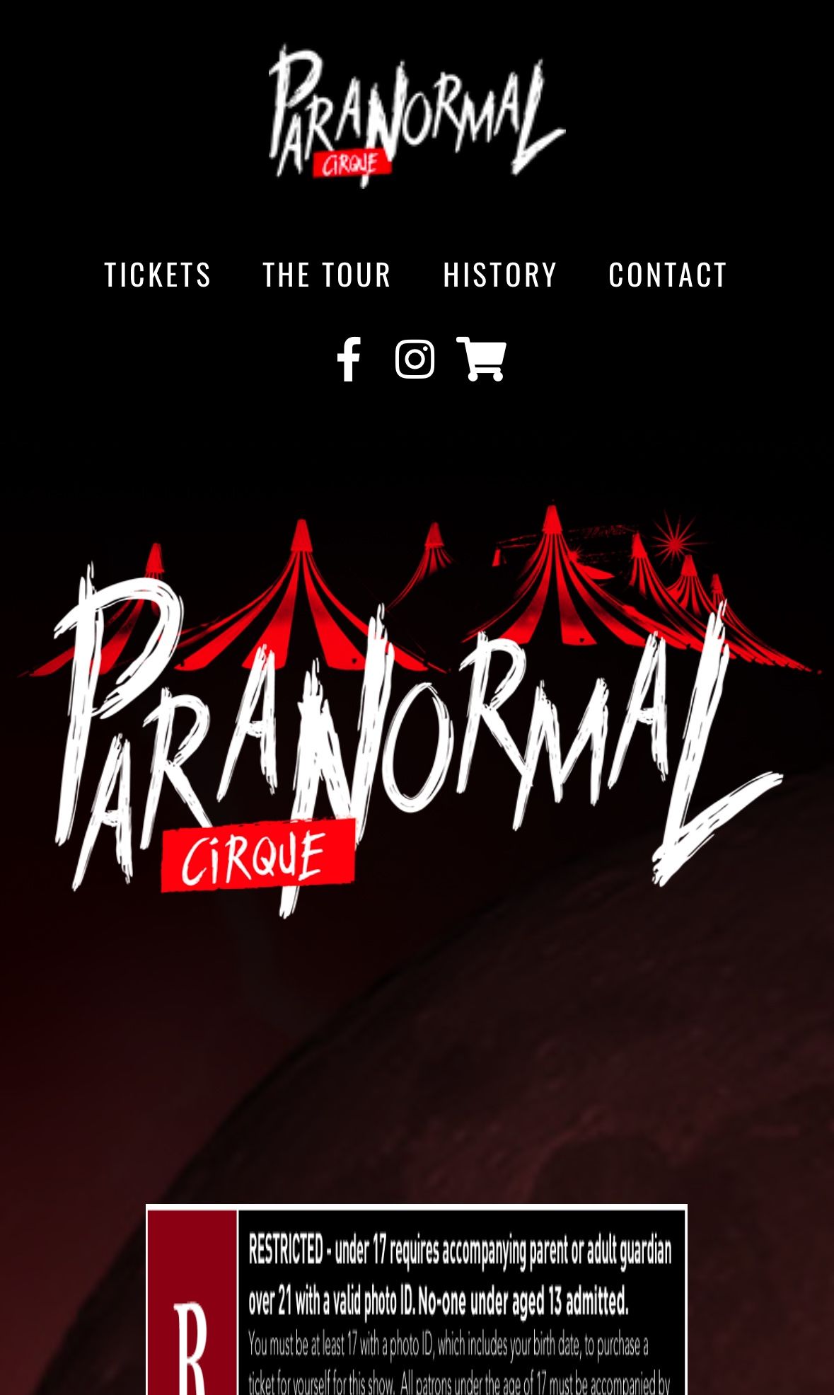 Paranormal Cirque Circus Tucson 2 tickets Saturday 25th