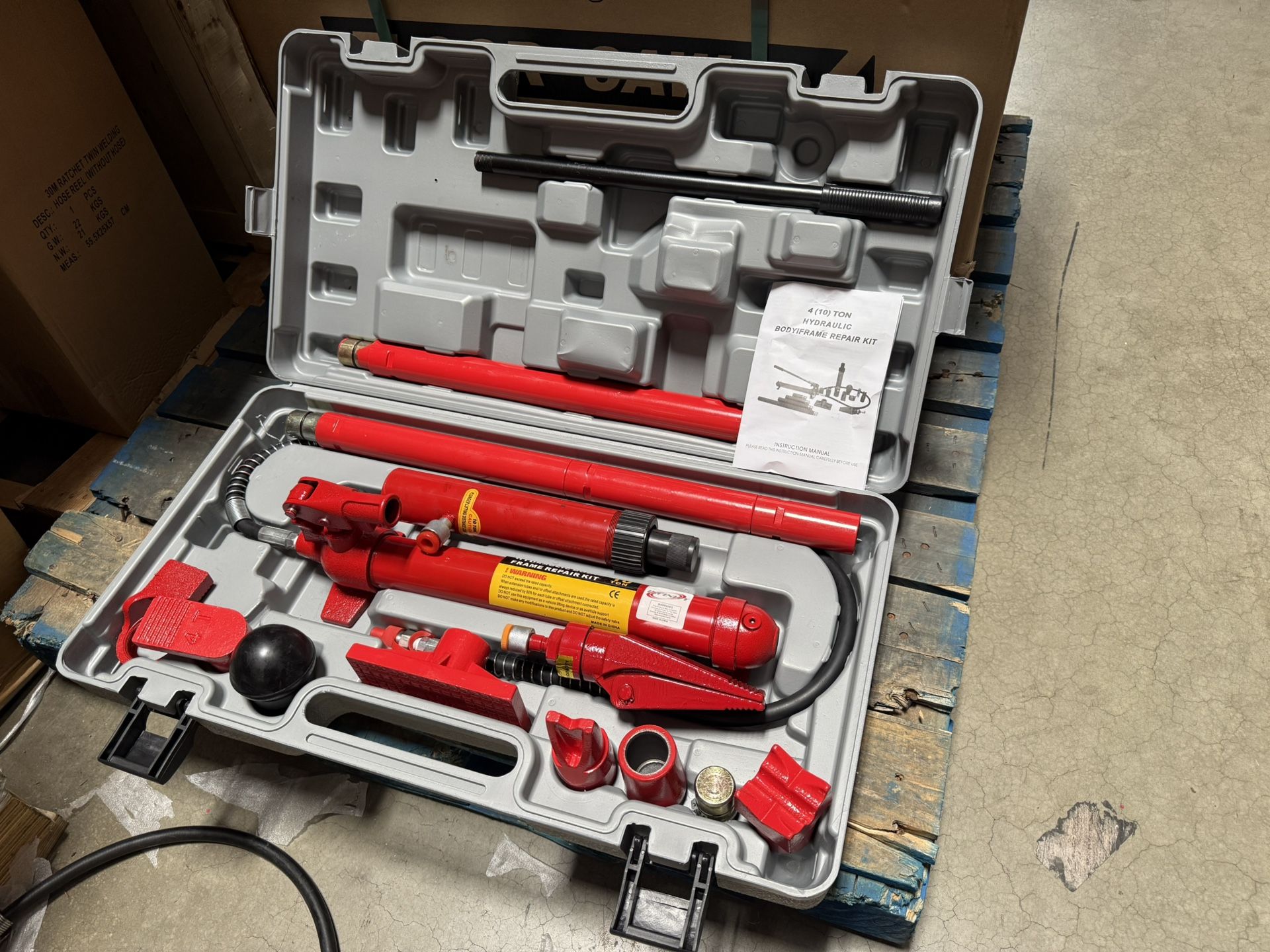 Heavy Duty 10 Ton Porta Power Hydraulic Jack Body Frame Repair Kits Auto Shop Tool Lift for Ram for Loadhandler Truck Bed Unloader Farm/Hydraulic Equi