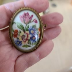 Antique Limoges Broach Made In France 