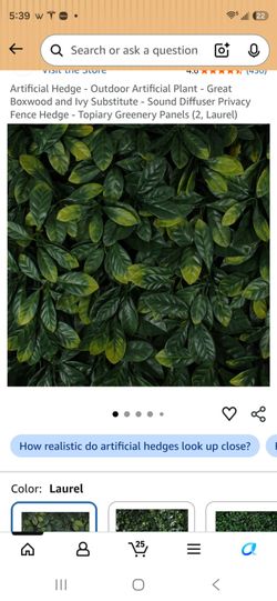 Artificial hedge