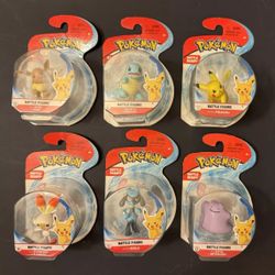 2021 Pokemon Battle Figure Pack Complete Set Of 6 Figures