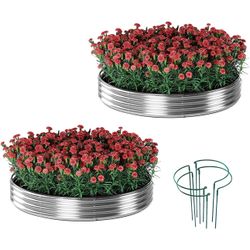 Set of 2 Metal Round Raised Garden Planter Bed Box for Outdoor Plant Size 36" Diameter, Height 12" New condition in box 