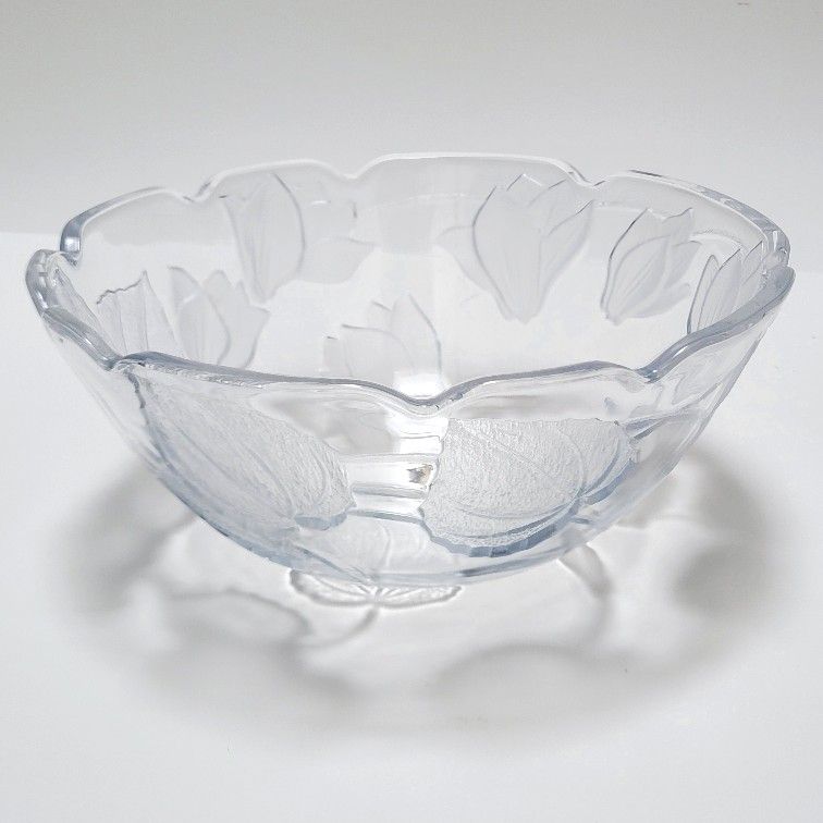 Vintage Crystal Glass Serving Bowl