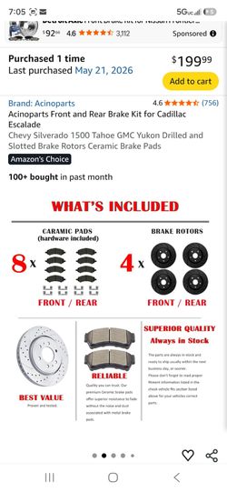 (BACK)Brake pads and rotors