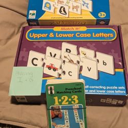 play discover opposite, letters, matching numbers 
