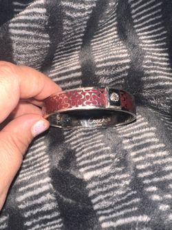 Dark purple and silver Coach bangle bracelet