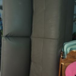Grey Leather Sofa