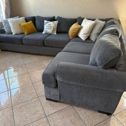 Large And Super Comfortable Grey Sectional Couch From Jerome's 