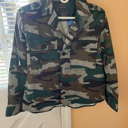 Camouflage Cotton Short Shirt/Jacket