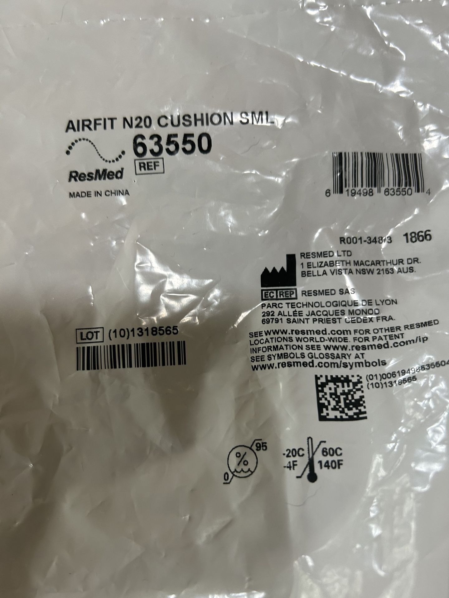 Resmed  Airfit N20  Mask Cushions For CPAP  Mask