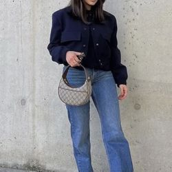 Viral Zara Bomber Jacket Size M Blue Sold Out Brand New 