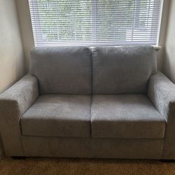 TWO PIECE GREY COUCH SET