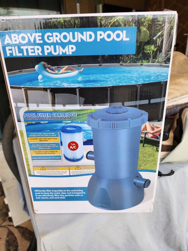 NEW Pool Filter Pump for Above Ground Pools 1000GPH
