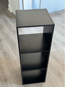 Black bookcase shelf