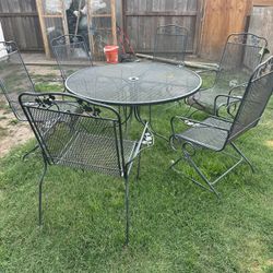Metal Table and Chairs