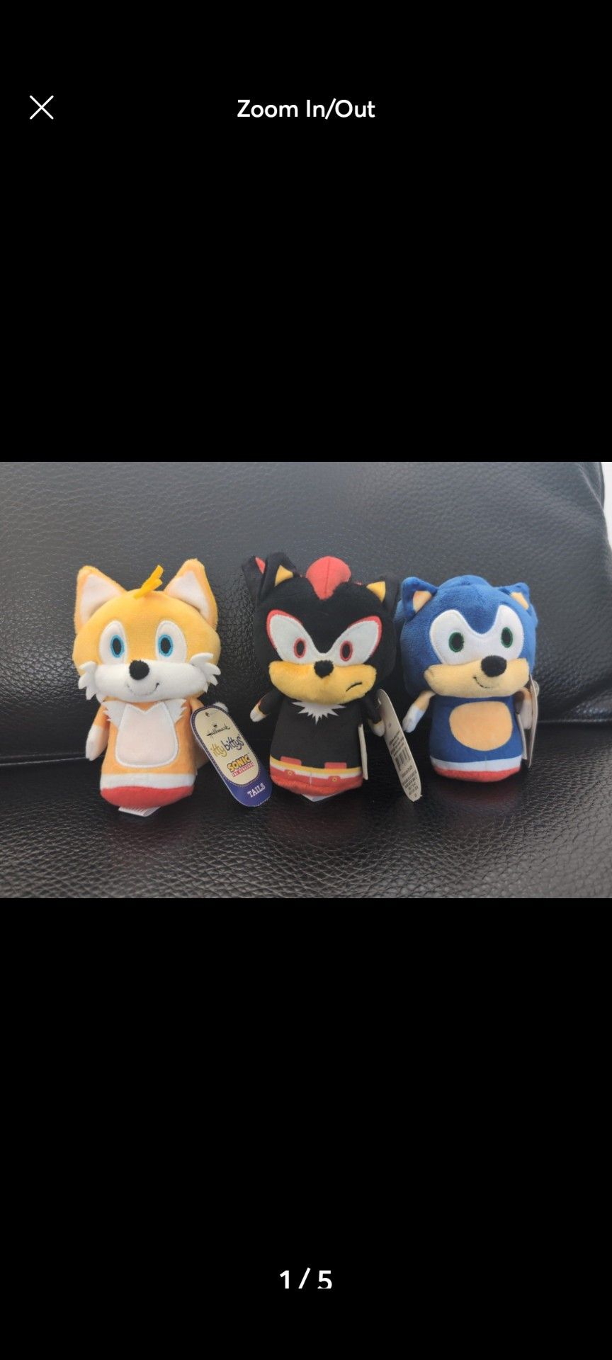 Trio Of Sonic The Hedgehog Itty Bittys - Plush (New)