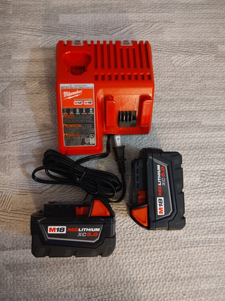 🔥Milwaukee Batteries & Charger Combo