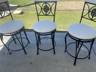 3 high iron chairs