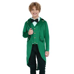 Kids Green Steampunk Jacket Pirate 10 Halloween St Patrick’s Day