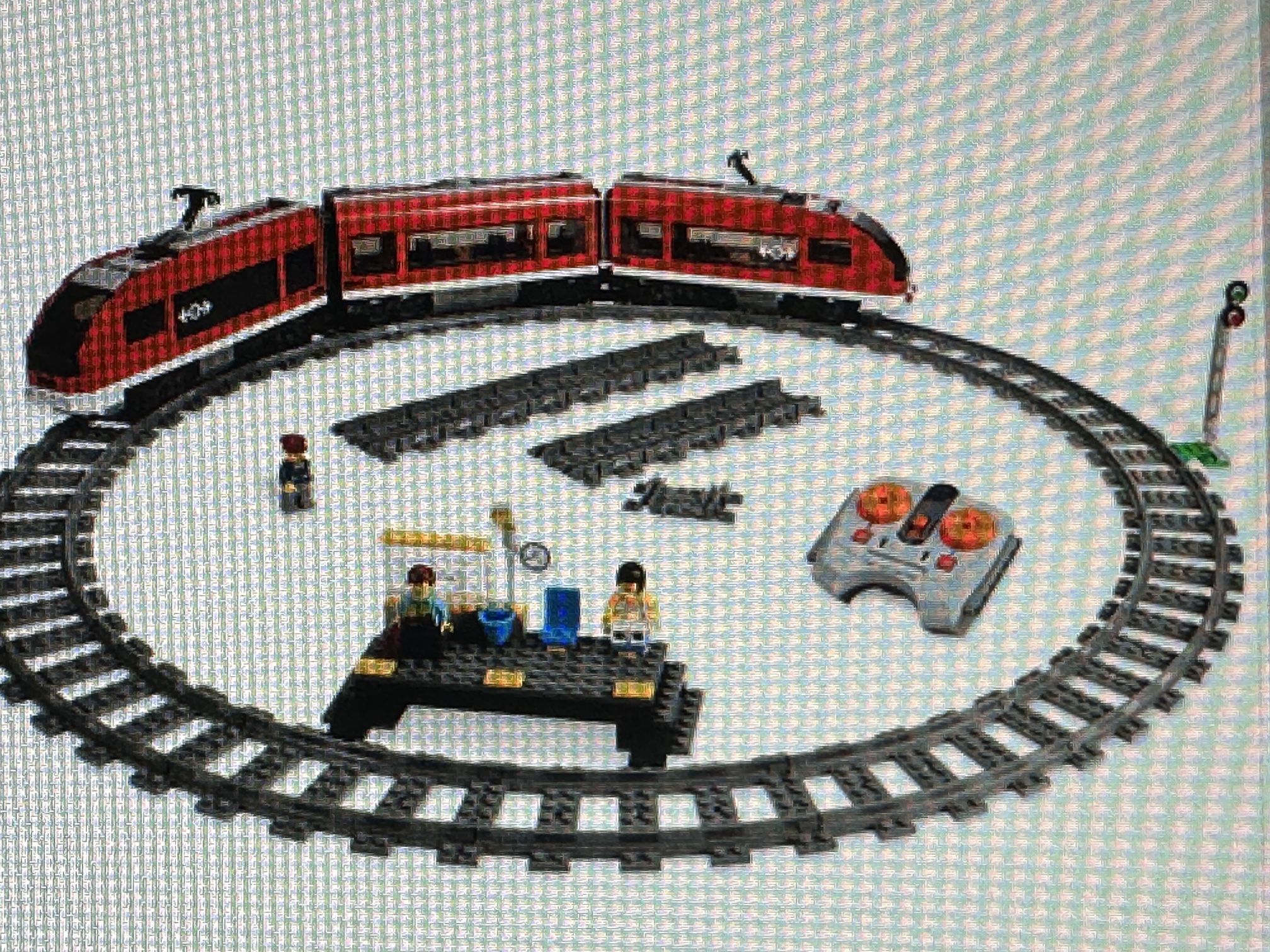 Lego City Red Passenger Train 7938 With Remote And Engine