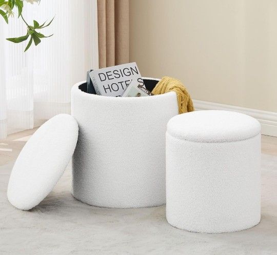 New Storage Ottoman Pouf Footstool 
