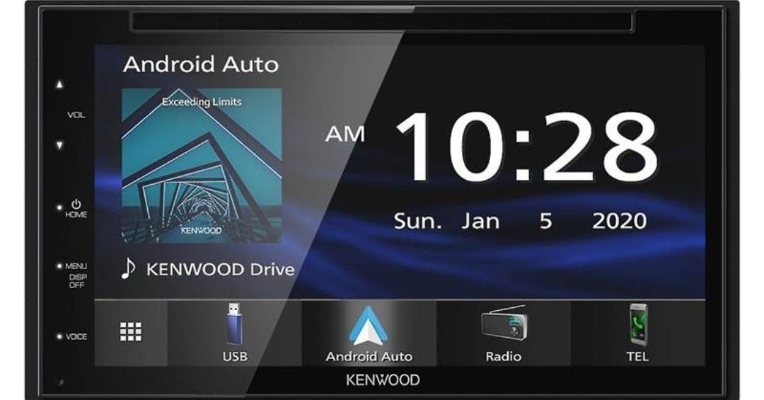 Kenwood DDX5707S
6.8" 2-DIN DVD Receiver with Bluetooth, Apple CarPlay, Android Auto, Android Mirroring and SiriusXM Ready