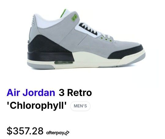 Air Jordan3 Retro 'Chlorophyll'Men's
Used
Size 11.5