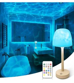 Waterproof Shower Lamp for Inside Shower, Rechargeable Bathroom Lamp with Remote & Touch Control, Cordless Shower Light with 16 Color Changeable, LED