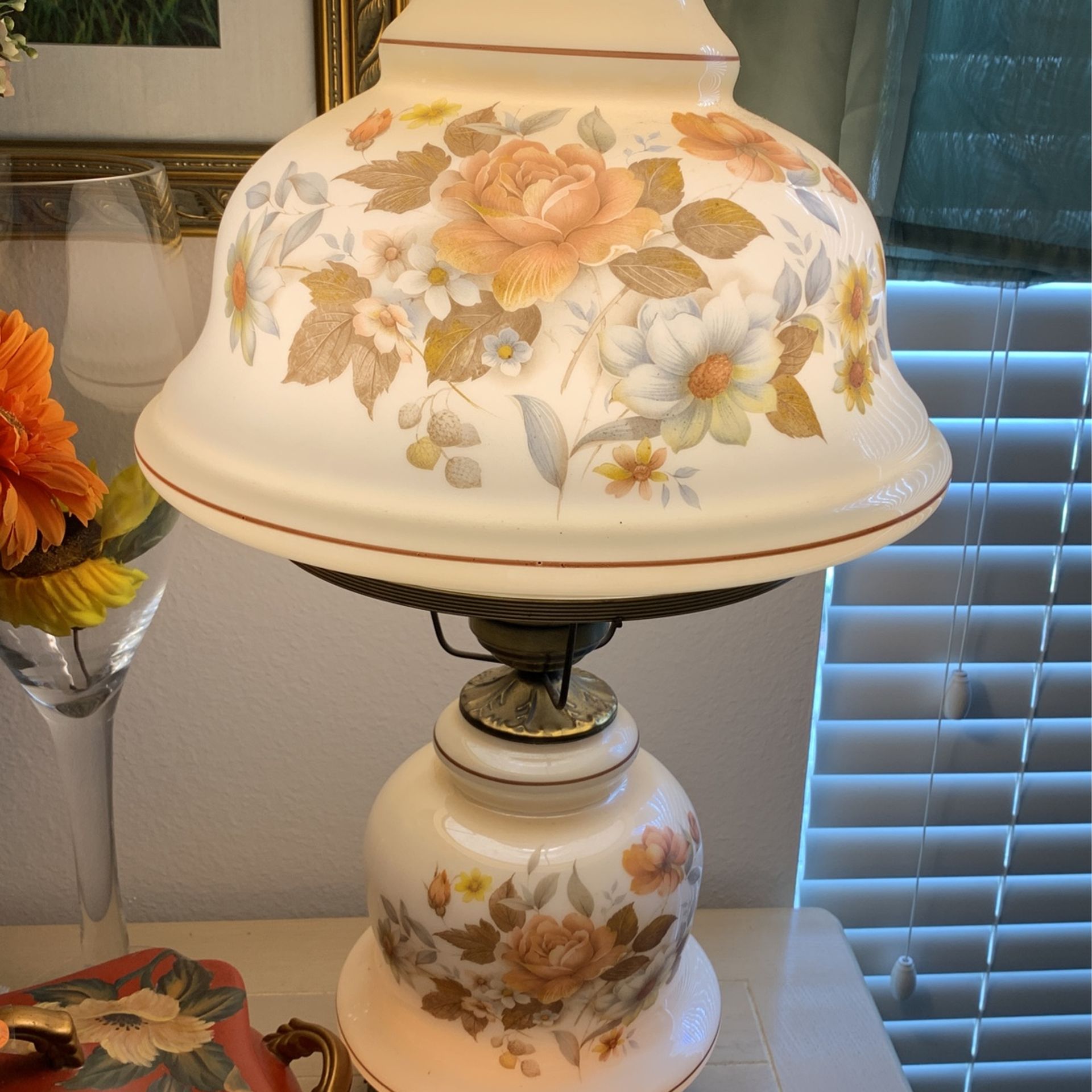 Hurricane Lamps Vintage 3 Ways 1970’s Milk Glass-Original - Collectible Lamp