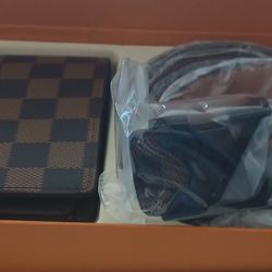 Brand New Mens Wallet Belt Set