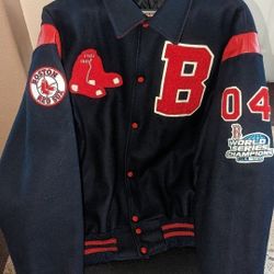 Custom Fordham Wool/Red Sox 04' Letterman Jacket