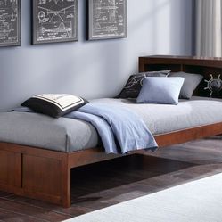 Rowe Cherry Twin Bookcase Bed