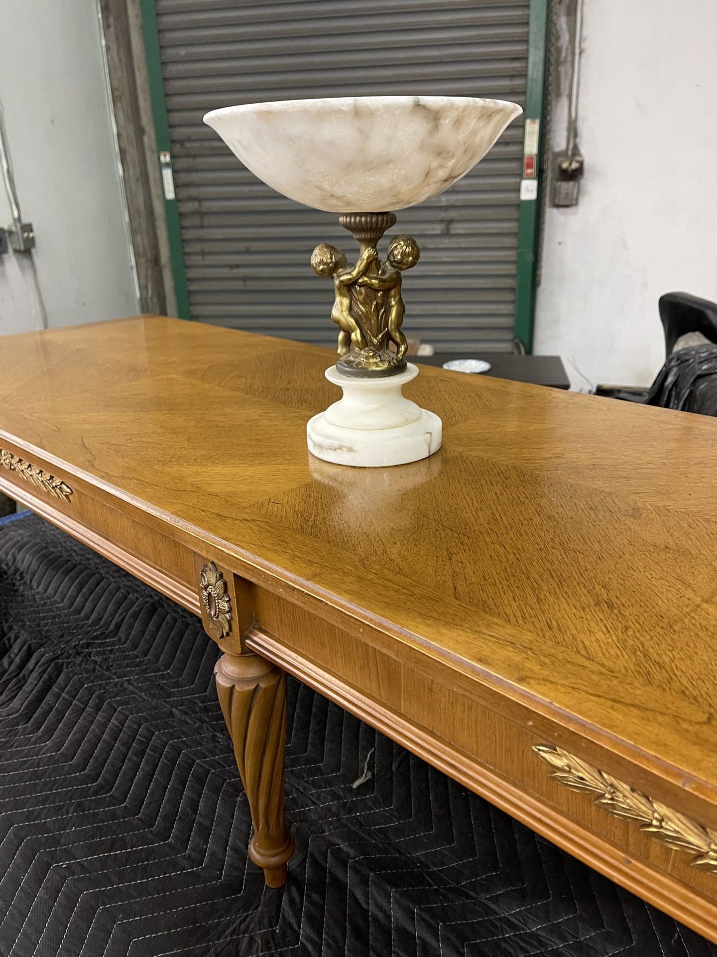 Antique French Bronze and Marble Centerpiece