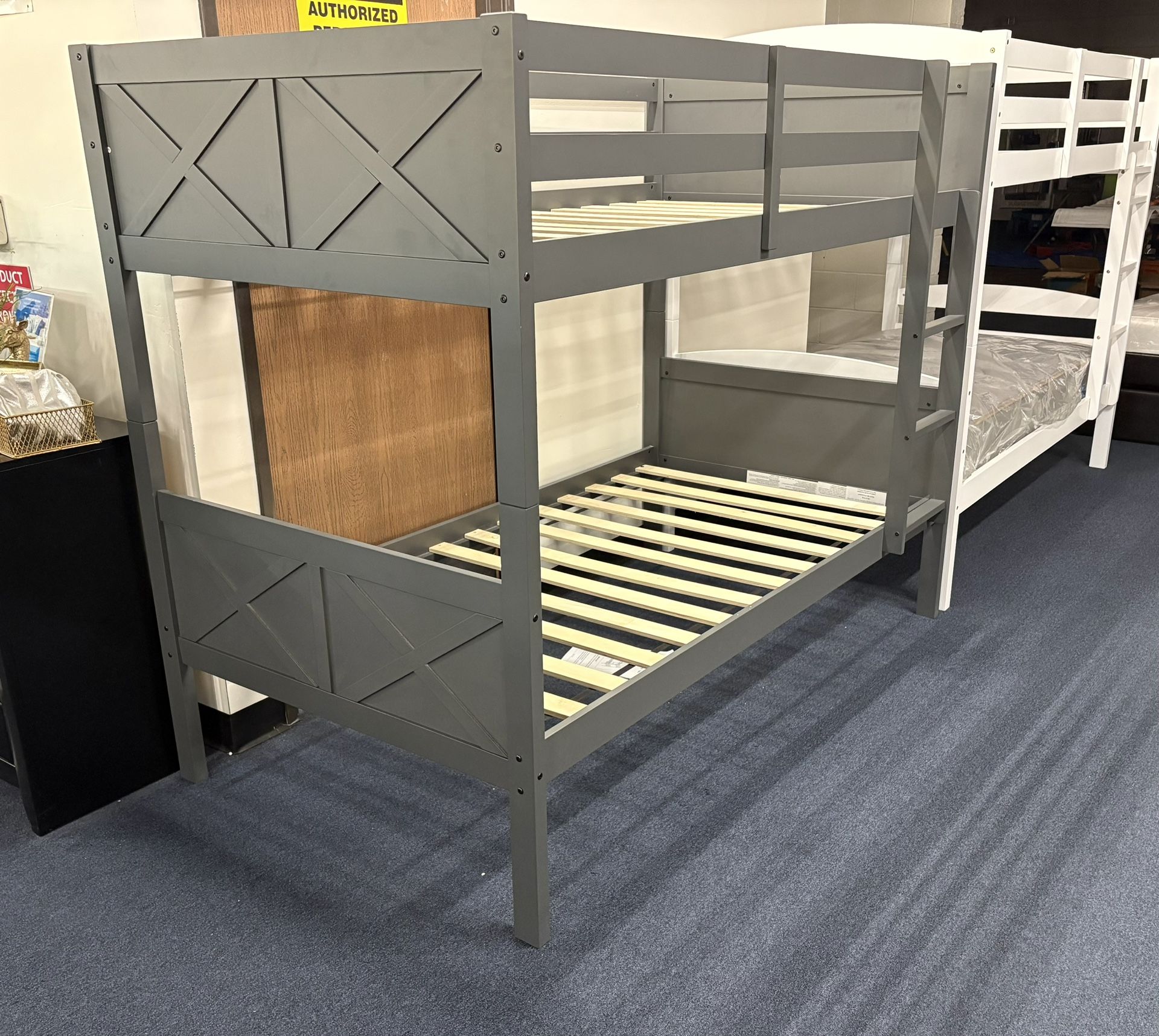 Grey Twin Bunk Bed