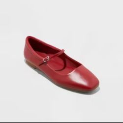 Womens Elsa Mary Jane Flats With Memory Foam Insoles 