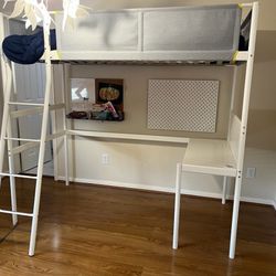 Raised Bed With Desk Space Below