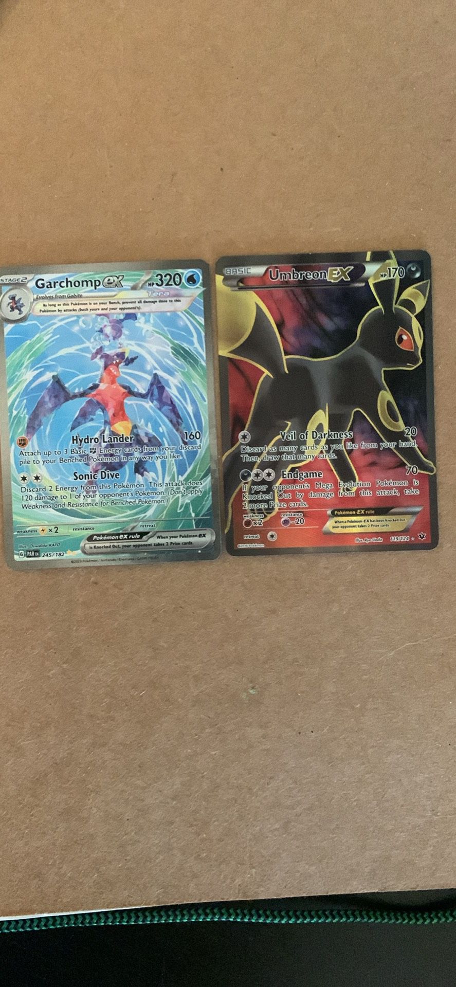 Ex Pokémon Cards Umbreon Garchomp 