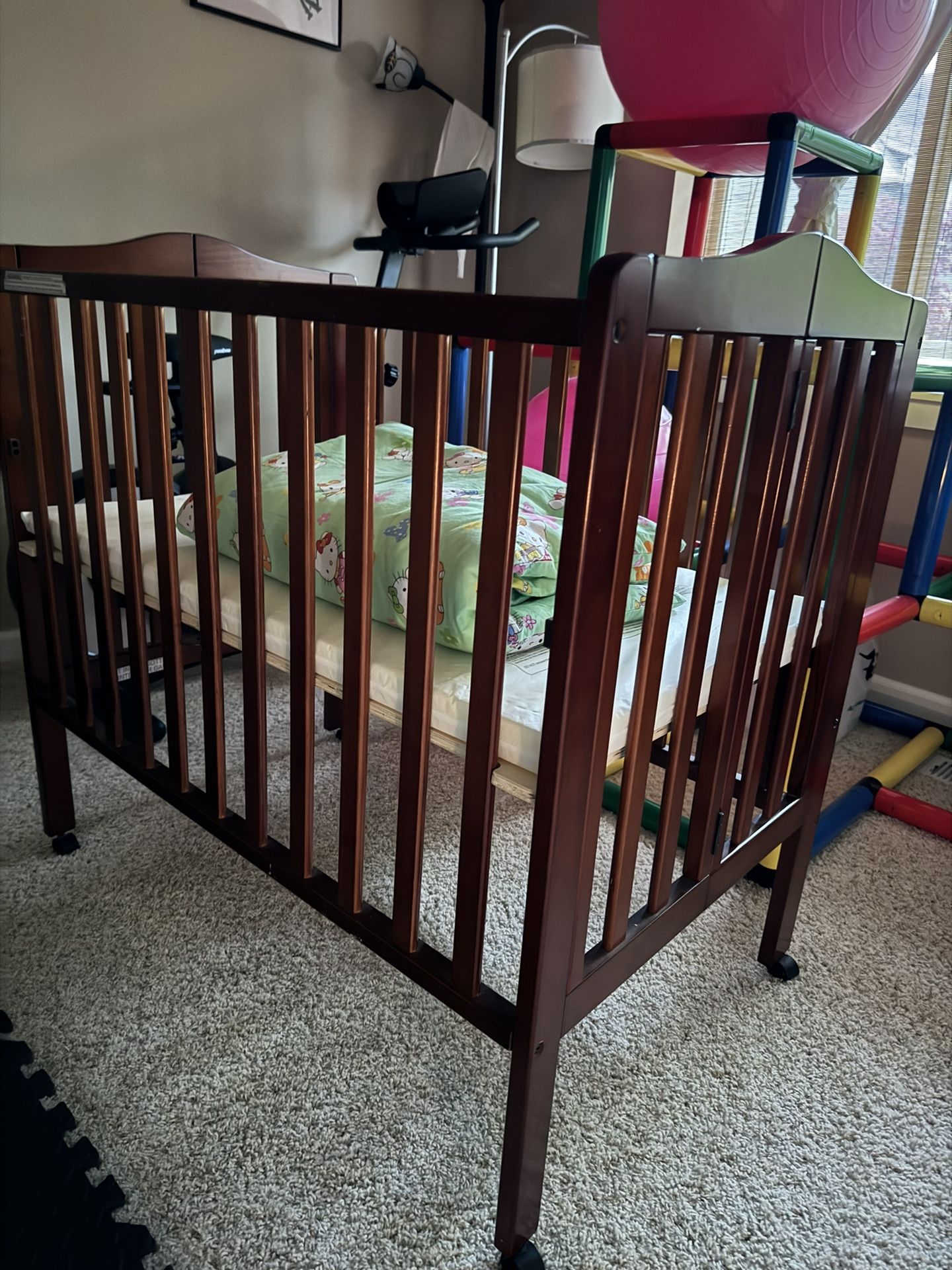 Portable Wooden  Crib