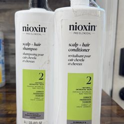 Nioxin System 2 Scalp + Hair Thickening Shampoo & Conditioner Set 1L