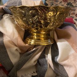Gold Fruit Bowl Made In India Large 4 Total