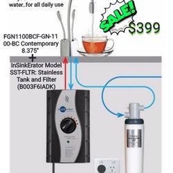 InSinkErator Model SST-FLTR: Stainless Tank and Filter (B003F6IADK)+ The  Instant Hot Water Dispenser.. included As Seen .. for Sale in Newark, NJ -  OfferUp