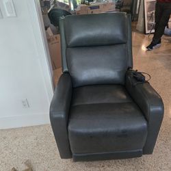 Recliner Electric Brown Leather